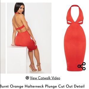 Midi Burnt Orange dress